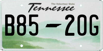 TN license plate B8520G