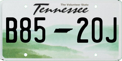 TN license plate B8520J