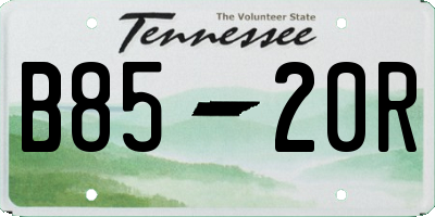 TN license plate B8520R