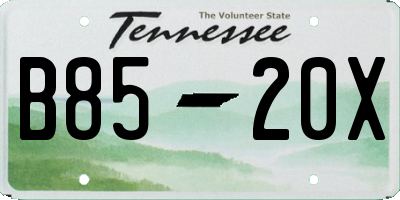 TN license plate B8520X