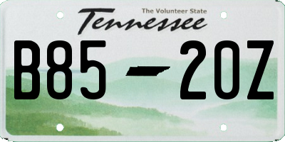 TN license plate B8520Z