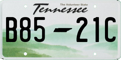TN license plate B8521C