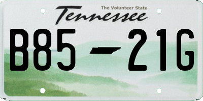 TN license plate B8521G