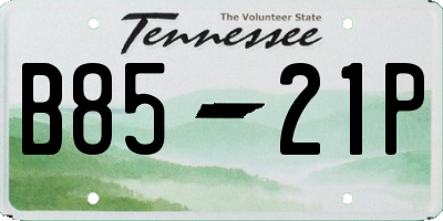 TN license plate B8521P