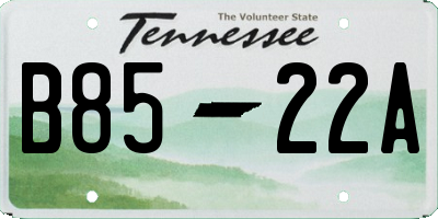 TN license plate B8522A