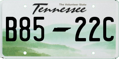 TN license plate B8522C