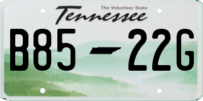 TN license plate B8522G