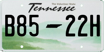 TN license plate B8522H