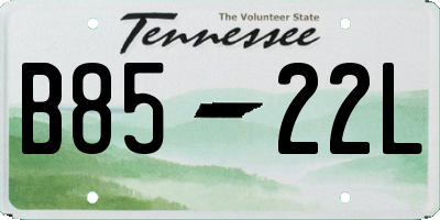 TN license plate B8522L