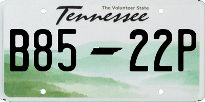 TN license plate B8522P