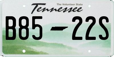 TN license plate B8522S