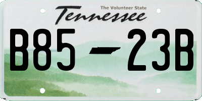 TN license plate B8523B