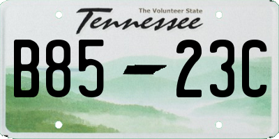 TN license plate B8523C