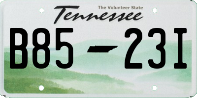 TN license plate B8523I