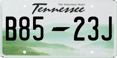 TN license plate B8523J