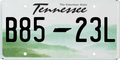 TN license plate B8523L