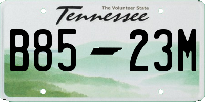 TN license plate B8523M