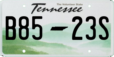TN license plate B8523S