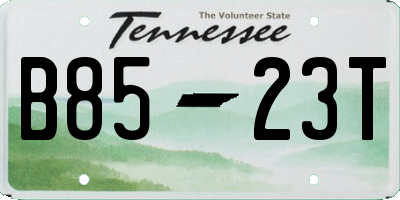 TN license plate B8523T