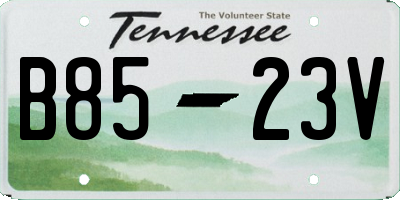 TN license plate B8523V