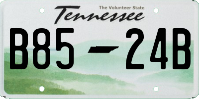 TN license plate B8524B