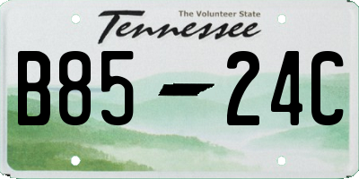 TN license plate B8524C
