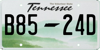 TN license plate B8524D