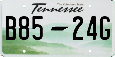 TN license plate B8524G