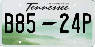 TN license plate B8524P