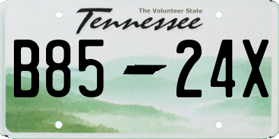 TN license plate B8524X