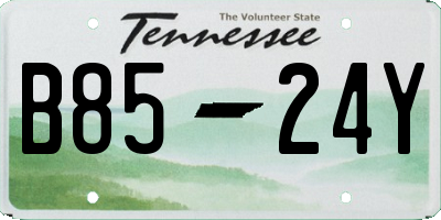 TN license plate B8524Y