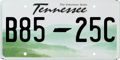 TN license plate B8525C