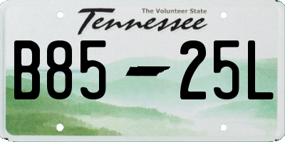 TN license plate B8525L