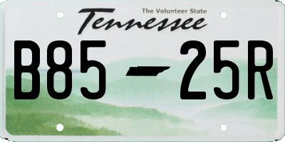TN license plate B8525R