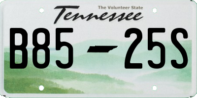TN license plate B8525S