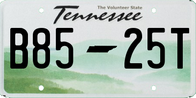 TN license plate B8525T