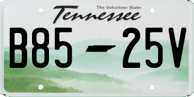 TN license plate B8525V