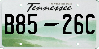 TN license plate B8526C