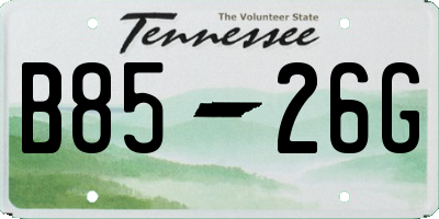 TN license plate B8526G