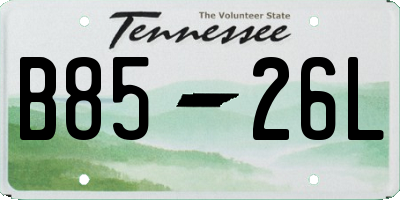 TN license plate B8526L