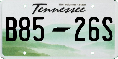 TN license plate B8526S