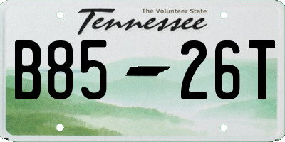 TN license plate B8526T