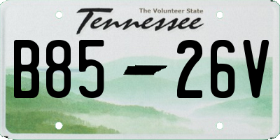 TN license plate B8526V