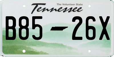 TN license plate B8526X