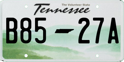TN license plate B8527A
