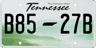 TN license plate B8527B