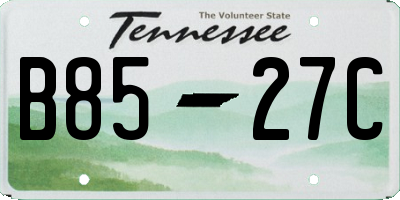 TN license plate B8527C