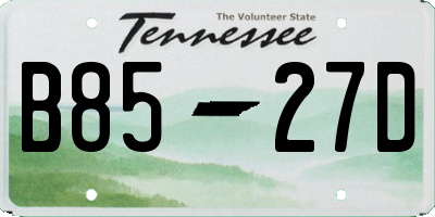 TN license plate B8527D