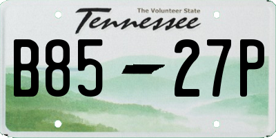 TN license plate B8527P