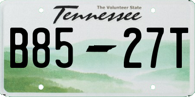 TN license plate B8527T